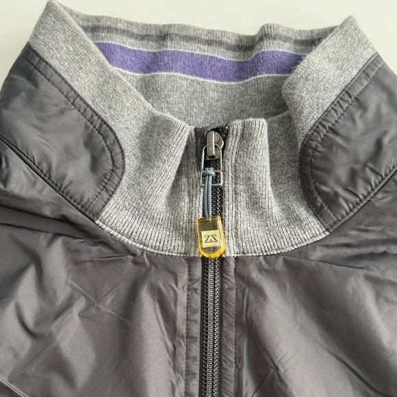 Zegna Sport Men’s 1/4 Zip Pullover Sweater Fleece Gray High Neck Size XL Casual - Picture 5 of 9